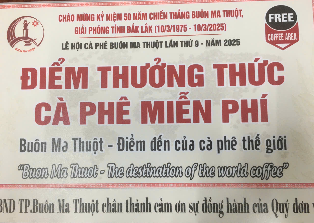 Danh sách các quán cà phê phục vụ miễn phí trên địa bàn phường Tự An.